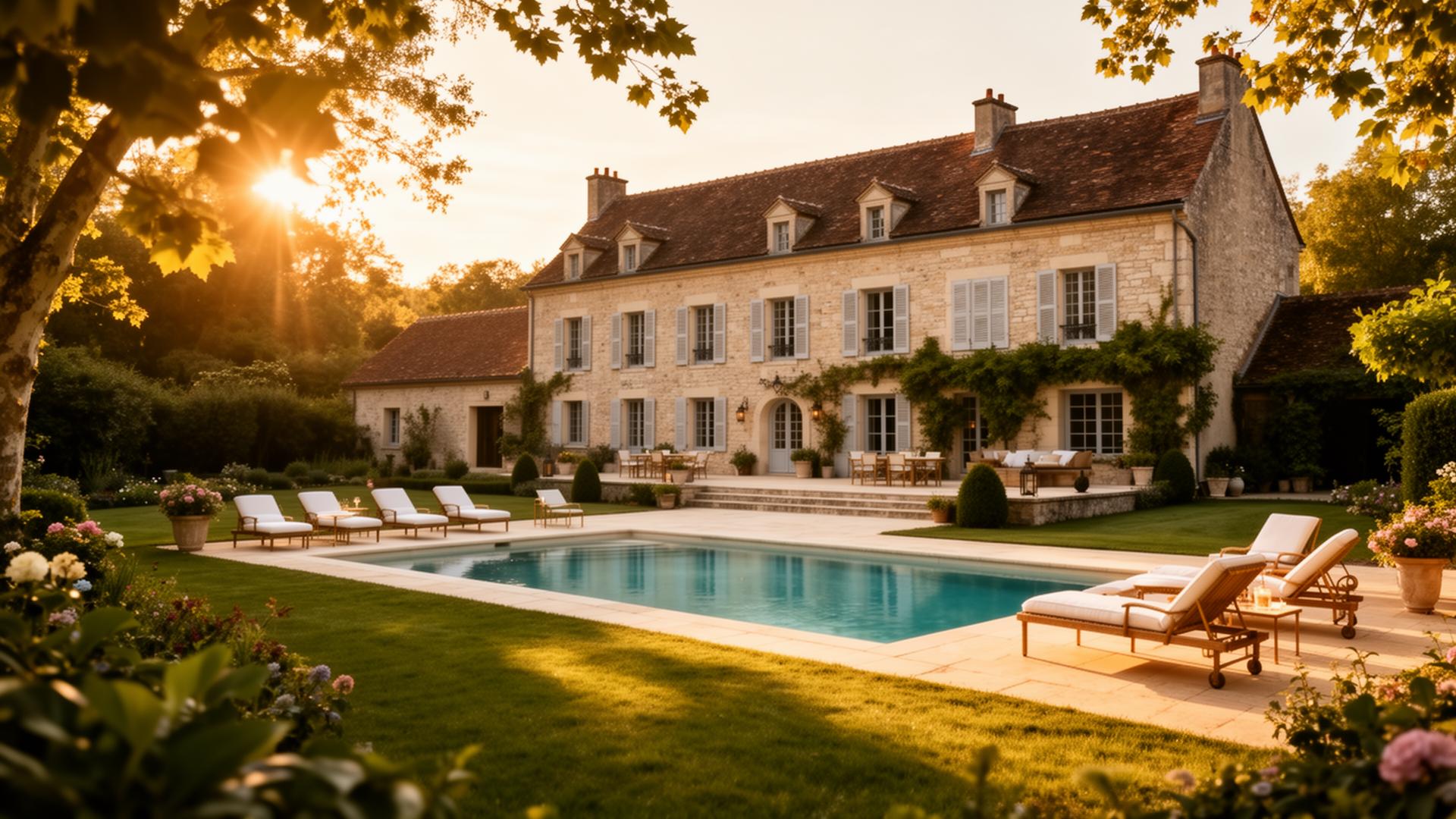 Maison de campagne de luxe avec piscine